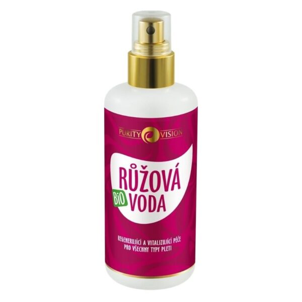 Purity Vision Růžová voda BIO - 200 ml - revitalizuje a zklidňuje