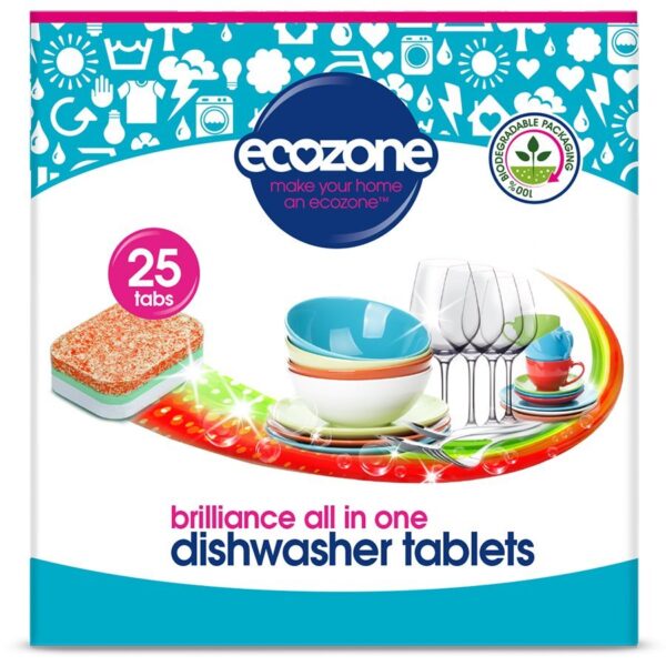 Ecozone Tablety do myčky Brilliance - vše v jednom - 25 ks