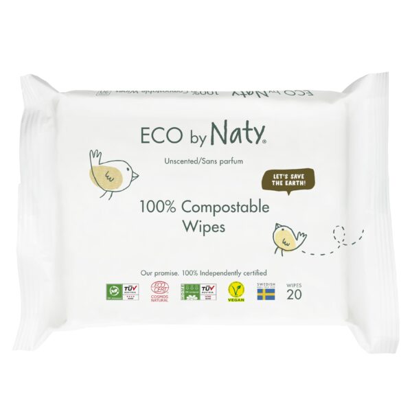 Eco by Naty Dětské vlhčené hygienické ubrousky - 20 ks - vhodné i pro velmi citlivou pokožku