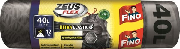 FINO Pytle na odpadky zatahovací Zeus FLEX 32 μm - 40 l (12 ks)