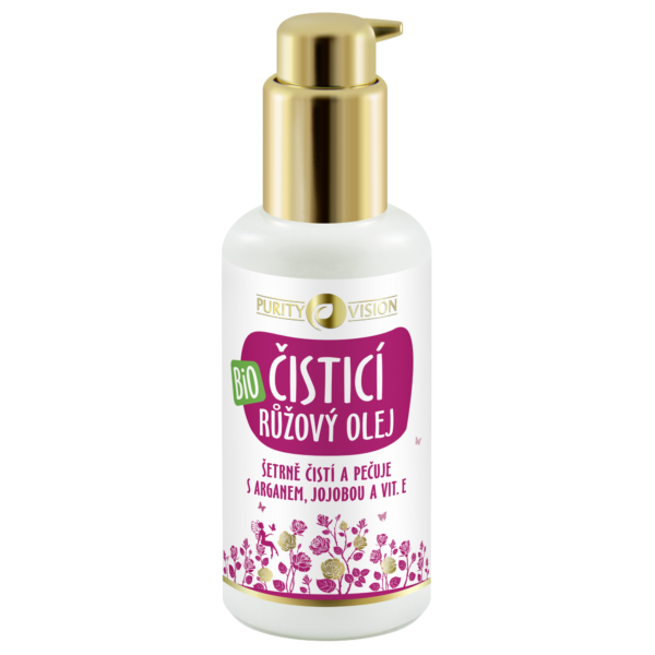 Purity Vision Růžový čisticí olej s arganem, jojobou a vit. E, BIO (100 ml)