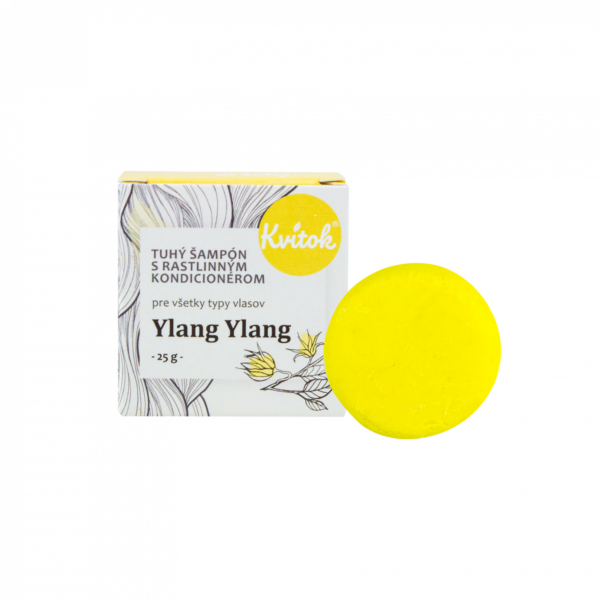 Kvitok Tuhý šampon s kondicionérem pro světlé vlasy Ylang Ylang - 25 g - krásně pění