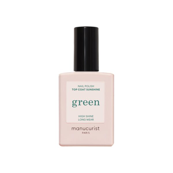 Manucurist Green schnoucí lak na nehty vrchní - Top Coat Sunshine (15 ml) - efekt gelových nehtů