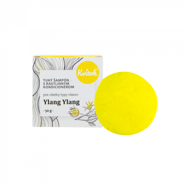 Kvitok Tuhý šampon s kondicionérem pro světlé vlasy Ylang Ylang - 50 g - krásně pění