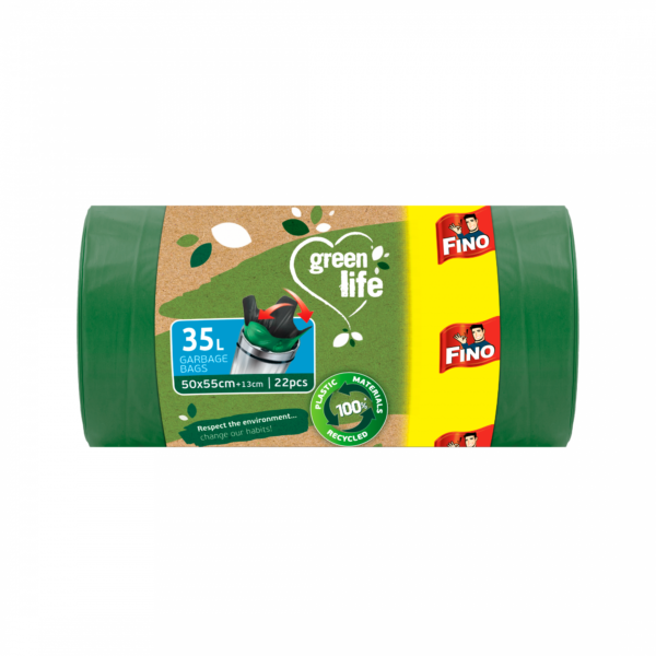 FINO Pytle na odpadky Green Life Easy pack 25 μm - 35 l (22 ks)