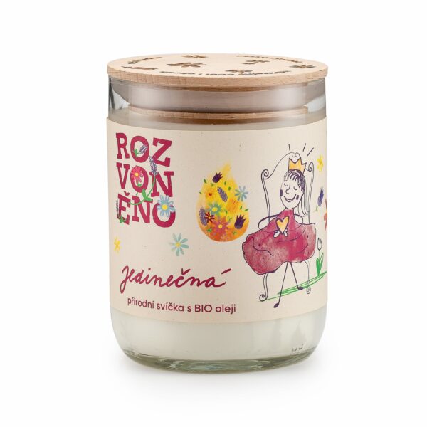 Rozvoněno Vonná svíčka - Jedinečná (300 ml) - ve sklenici z lahve od vína