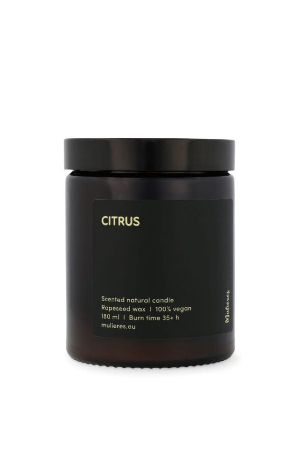 Mulieres Vonná svíčka ve skle - citrus (180 ml) - až 35 hodin hoření