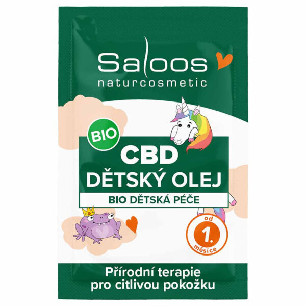 Saloos Zklidňující dětský olej s konopím BIO - vzorek (1 ml) - na opruzeniny, krupičku a ekzém